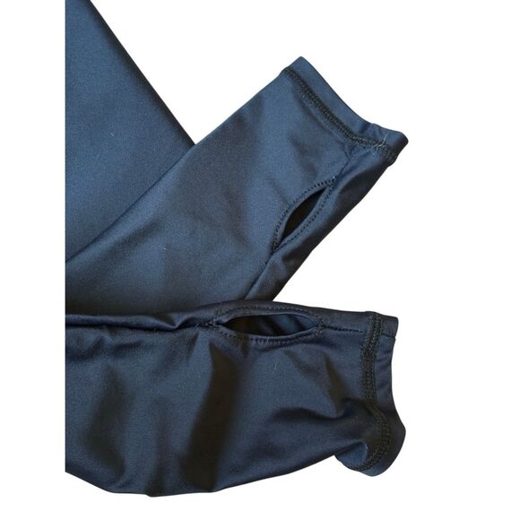 NEW AXESEA Long Sleeve Rash Guard Zipper Surfing One Piece Swimsuit size 8 Black - Picture 8 of 14